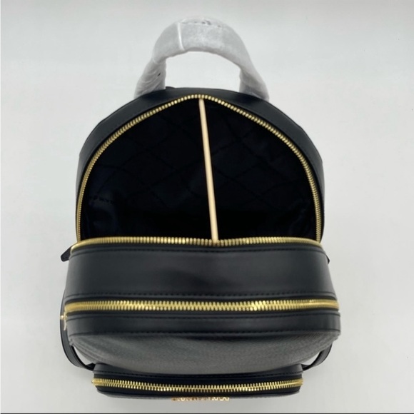 Michael Kors Jaycee Medium Pebbled Leather Backpack Black Leather Black - Picture 7 of 11